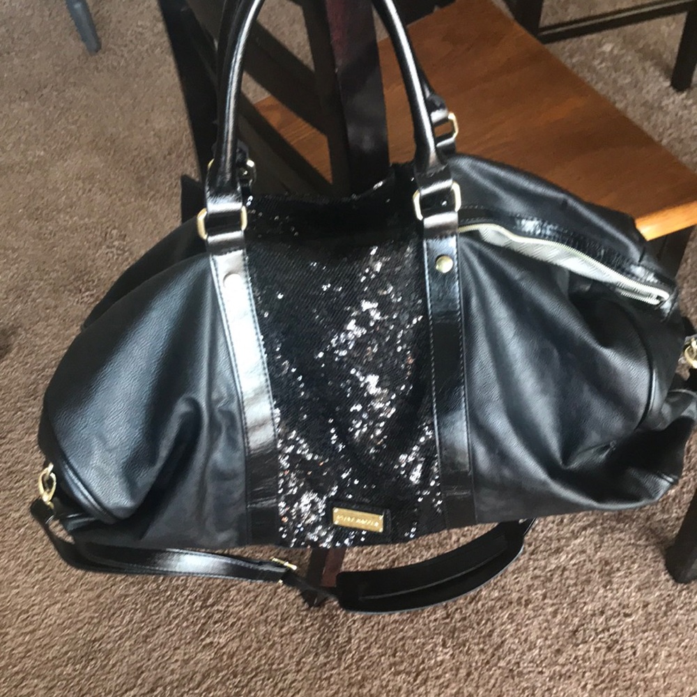 Steve Madden studded, sequin travel bag